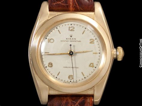 rolex vintage 1946 bubbleback oyster perpetual chronometer gold watch|vintage Rolex Oyster bubbleback.